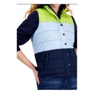 Style & Co. Multi-colored Puffer Vest Jacket‎ Women's Size Medium